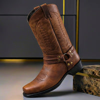 Mathias | Exclusive and Stylish Men's Genuine Leather Boots in Vintage Look
