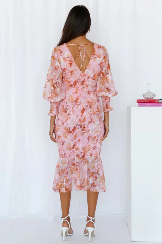 Juna | Blumenkleid Abend Elegant Fließend Damen 4