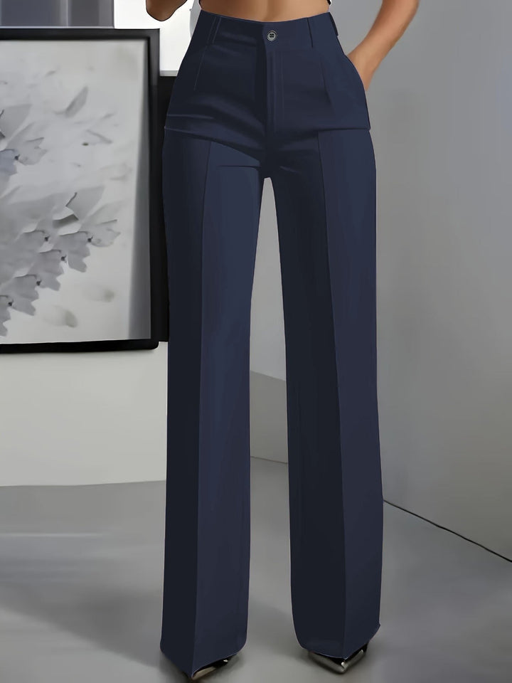 Juna | Elegante, Hochtaillierte Weiße Hose Damen – Weit & Komfortabel für Stilvolle Looks 0