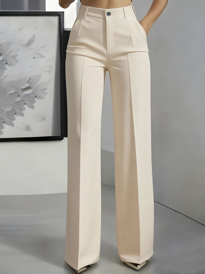 Juna | Elegante, Hochtaillierte Weiße Hose Damen – Weit & Komfortabel für Stilvolle Looks 4