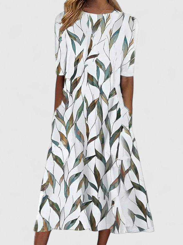 Karelieth | Elegant, Bequem & Zeitloses Midikleid Sommer für Jeden Anlass 1