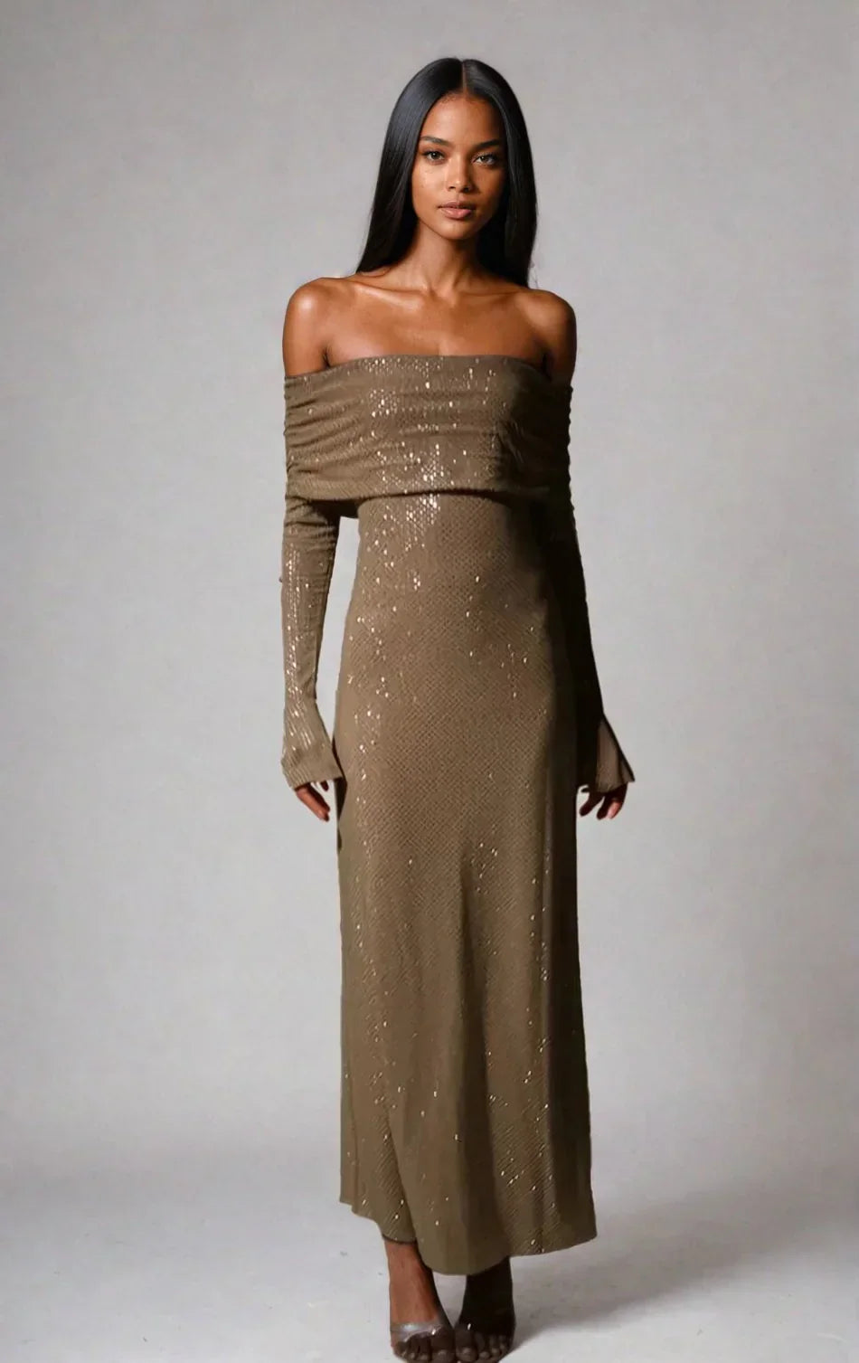 Katharina | Bequemes und modernes Damen Glitzerkleid 1