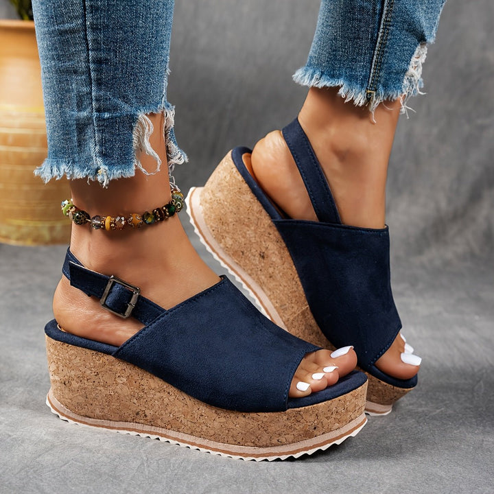 Katharina | Stylische Plateau Keilsandalen mit Animal Print 8