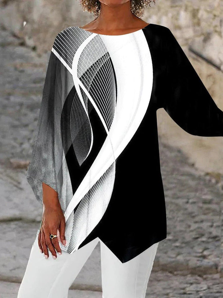 Katrin | Elegante und kunstvolle asymmetrische Tunika Top 1