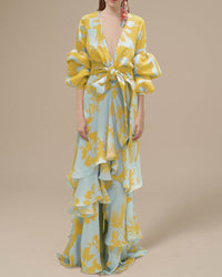 Mia | Romantic Wrap Maxi Dress for Summery Elegance