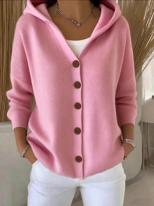 Kerstin | Vielseitige und weiche Strickjacke mit Kapuze 0