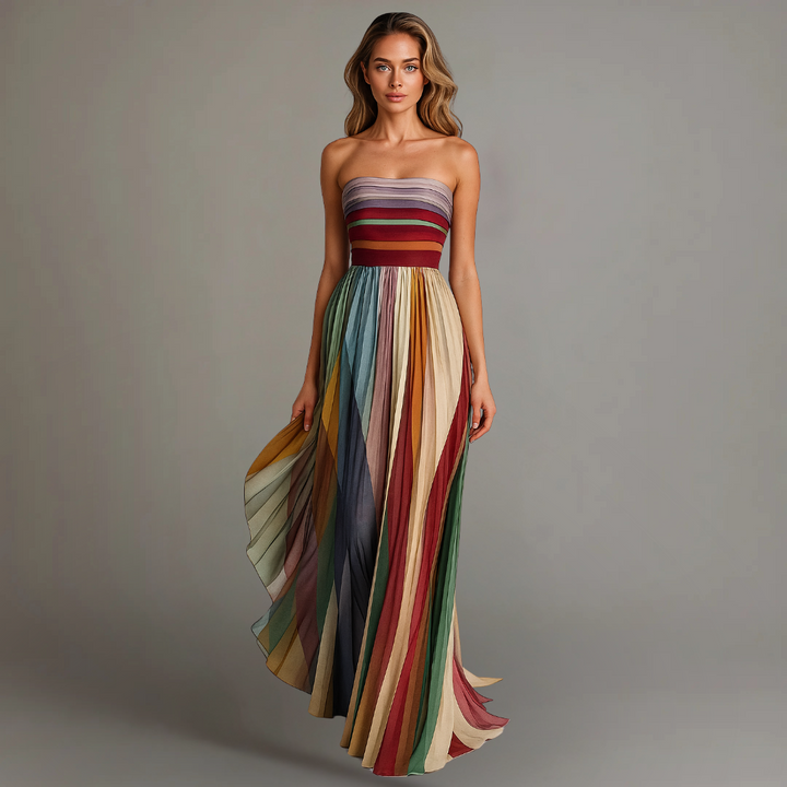 Kira | Luftiges, Elegantes Damen Maxikleid – Farbintensiv für Festliche Anlässe 0