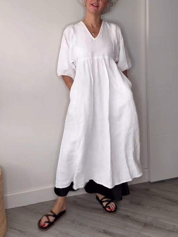 Klara | Midikleid mit V-Ausschnitt und elegantem Design 2