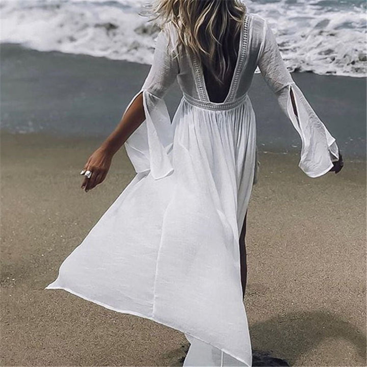 Klaudia | Elegantes und luftiges Maxi Strandkleid 0