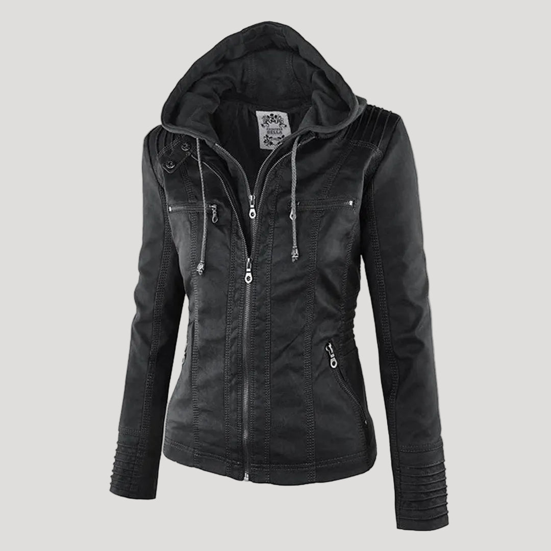Lara | Wetterfeste, Stilvolle Damenjacke mit Abnehmbarer Kapuze 0