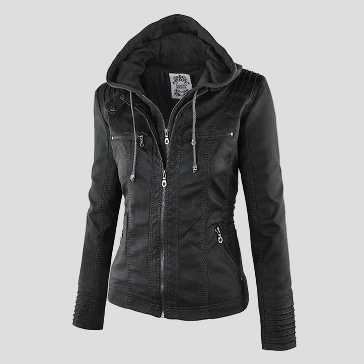 Lara | Wetterfeste, Stilvolle Damenjacke mit Abnehmbarer Kapuze 0