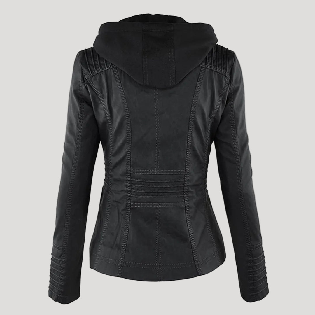 Lara | Wetterfeste, Stilvolle Damenjacke mit Abnehmbarer Kapuze 2