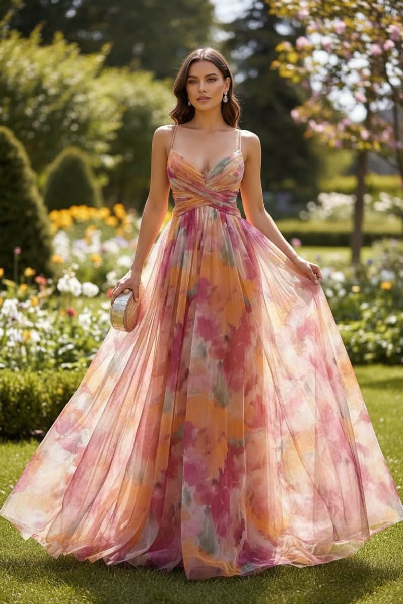 Lea | Romantisches Tüllkleid mit Blumenmuster 1
