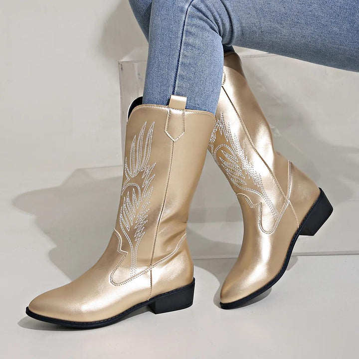 Leah | Cowboystiefel Damen Leder Western Stil Komfort Moderat 2