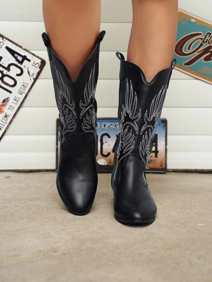Leah | Cowboystiefel Damen Leder Western Stil Komfort Moderat 5