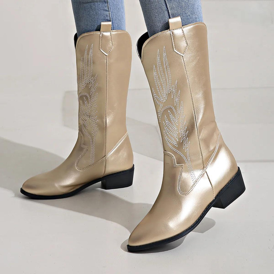Leah | Cowboystiefel Damen Leder Western Stil Komfort Moderat 6