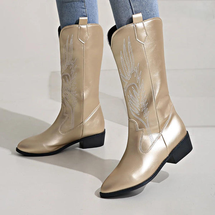 Leah | Cowboystiefel Damen Leder Western Stil Komfort Moderat 6