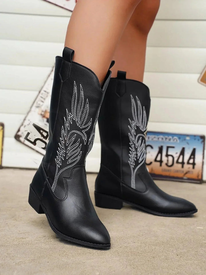 Leah | Cowboystiefel Damen Leder Western Stil Komfort Moderat 8