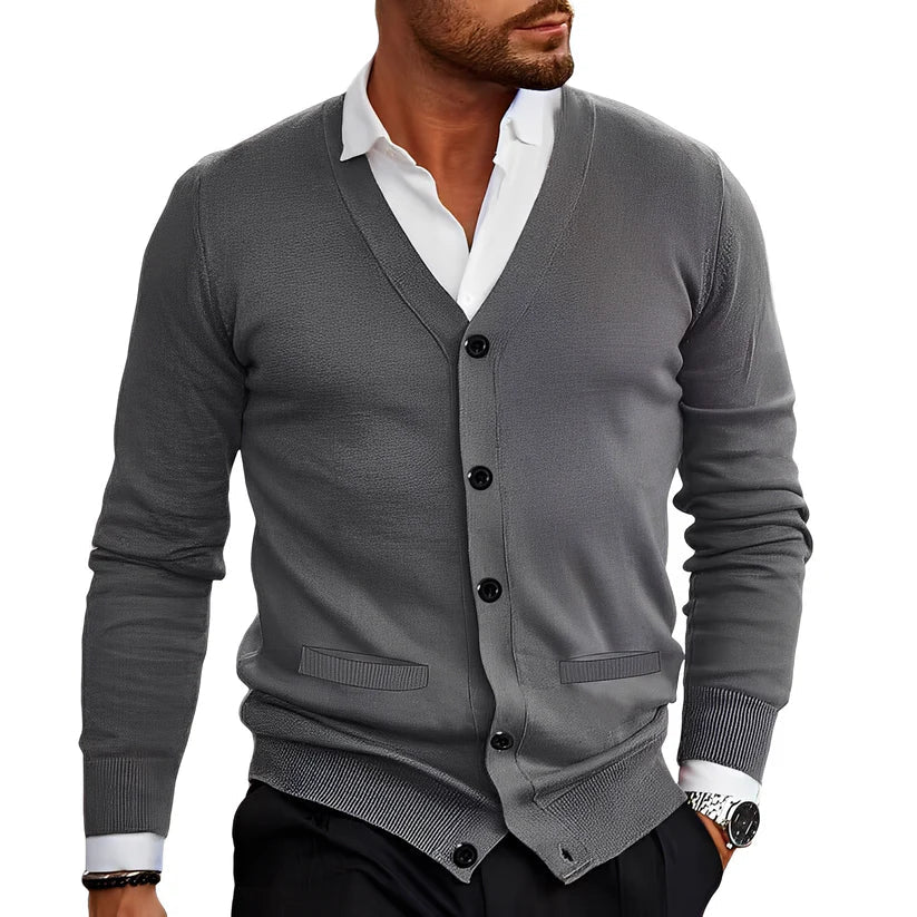 Lemann | Stilvolle und bequeme Herren-Freizeit Strickjacke 4