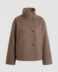 Tanja | Elegant double-breasted short jacket with stand-up collar