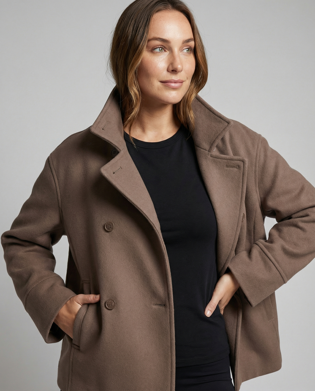Lina | Elegante, Hochkragen &amp; Zweireihige Damen Kurzjacke 2