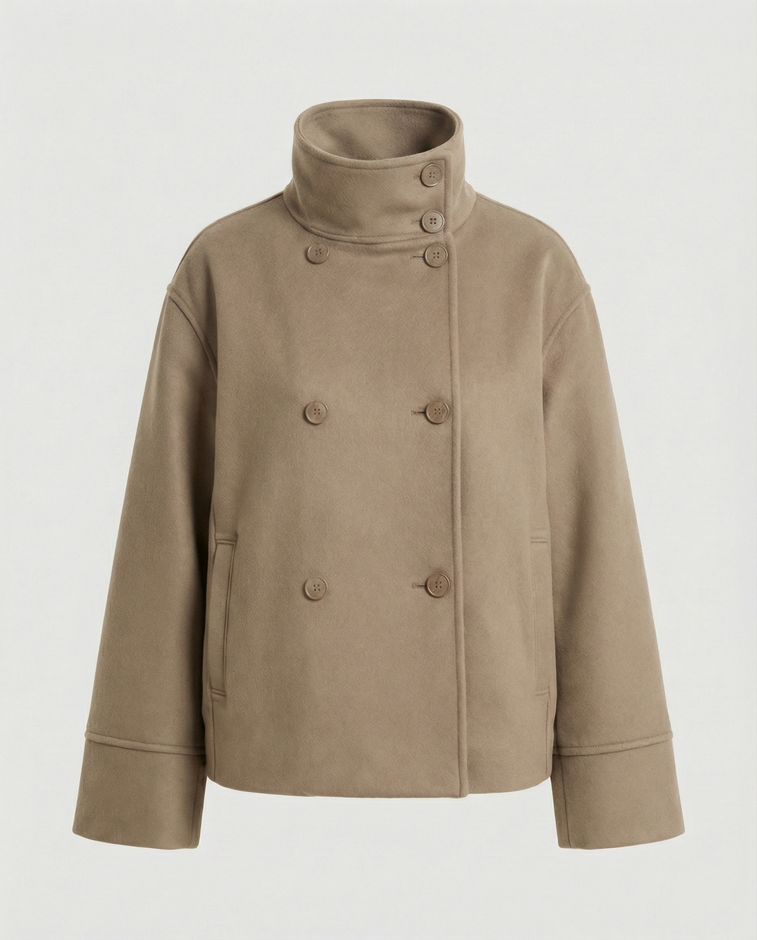 Lina | Elegante, Hochkragen &amp; Zweireihige Damen Kurzjacke 5