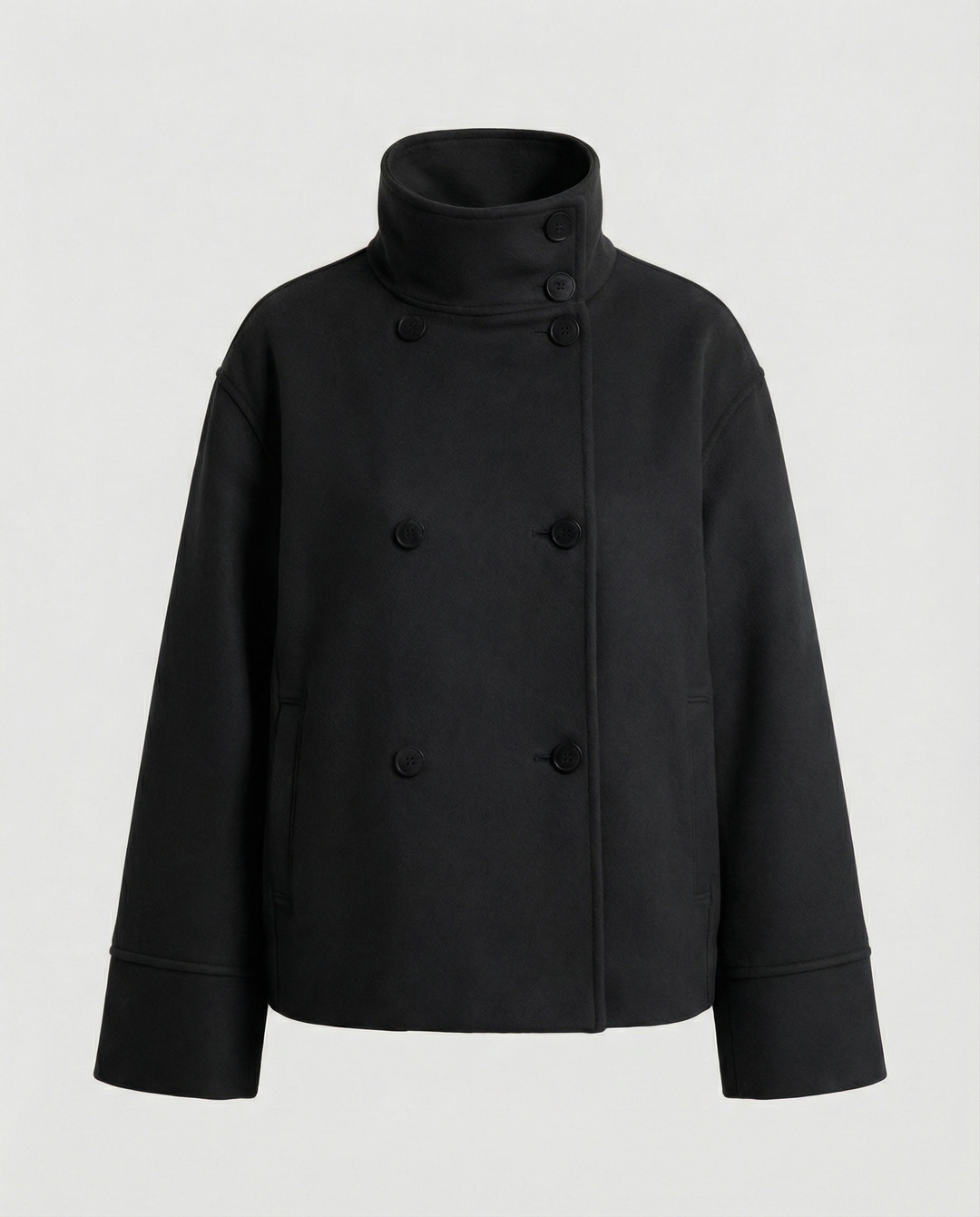Lina | Elegante, Hochkragen &amp; Zweireihige Damen Kurzjacke 6