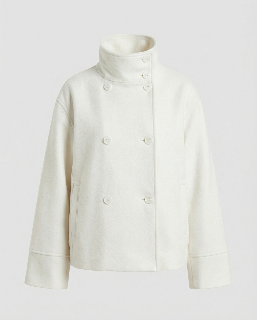 Lina | Elegante, Hochkragen &amp; Zweireihige Damen Kurzjacke 7