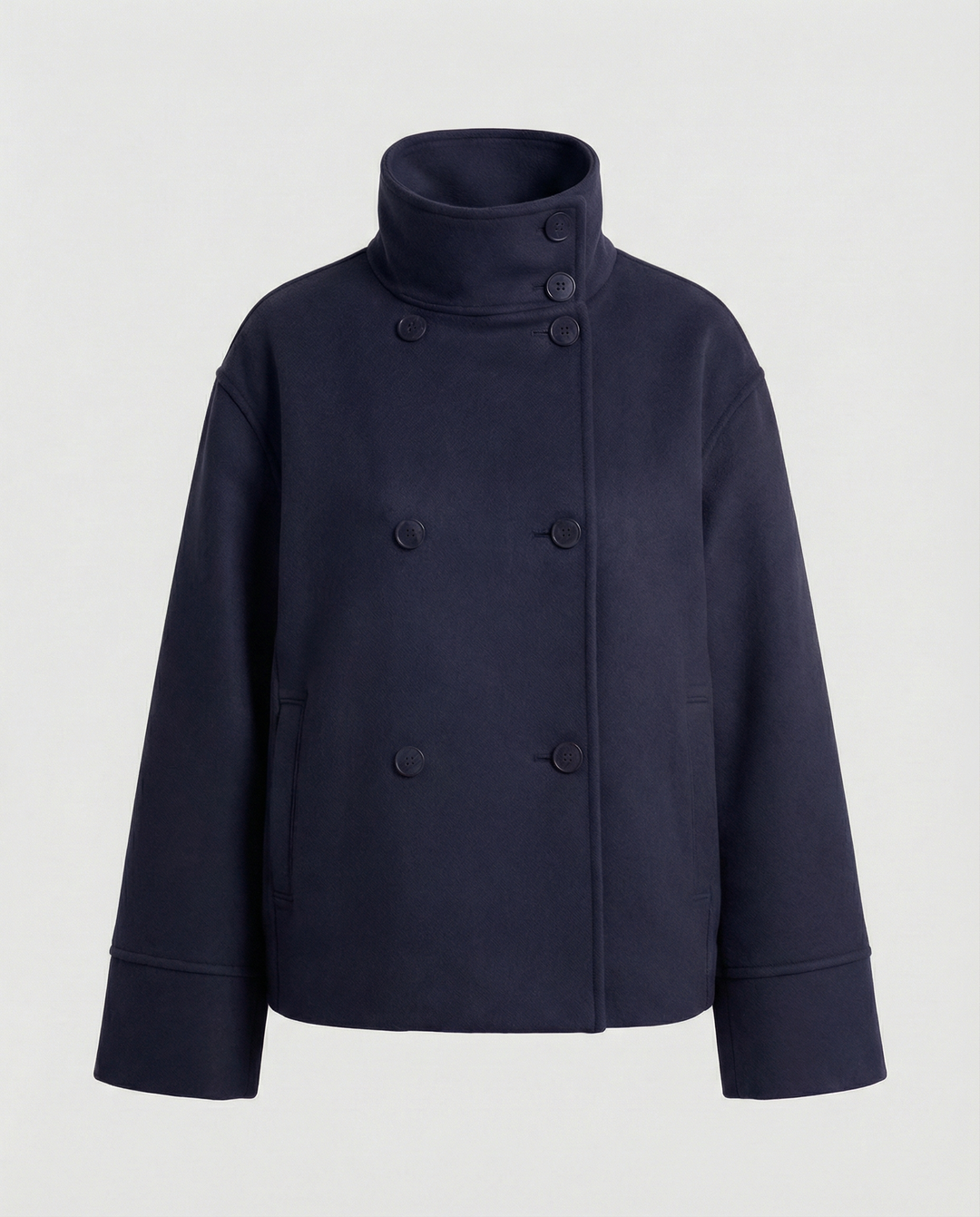Lina | Elegante, Hochkragen &amp; Zweireihige Damen Kurzjacke 9