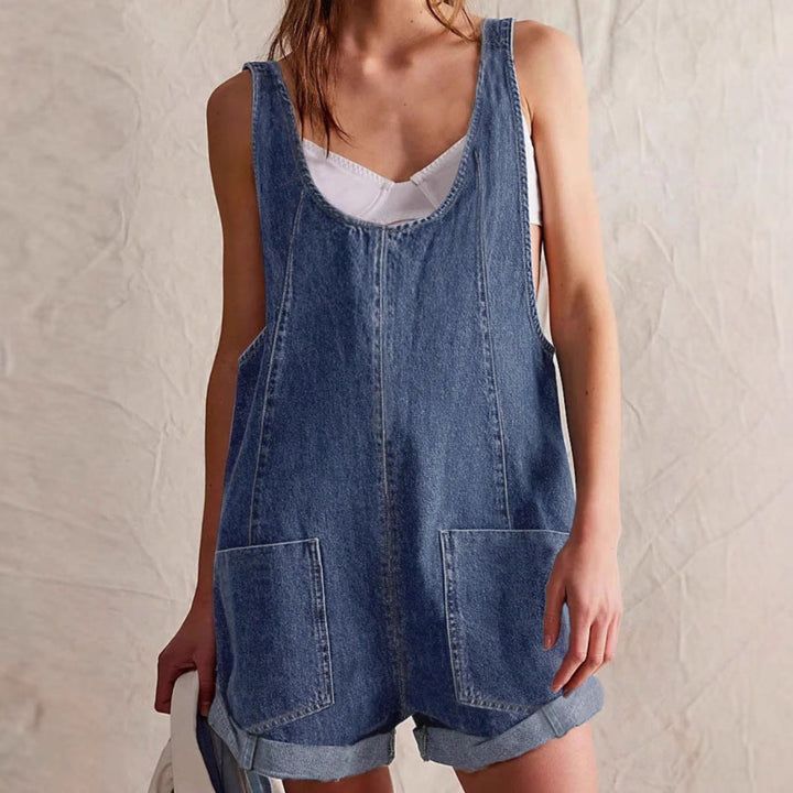 Lina | Entspannte Passform & Stilvoller Denim Damen Jeans-Strampler 4