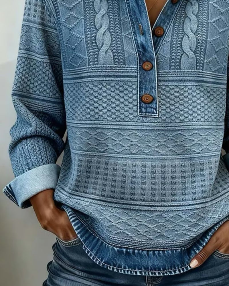 Liora | Bequemer, Atmungsaktiver & Eleganter Pullover Damen mit Zopfmuster 6