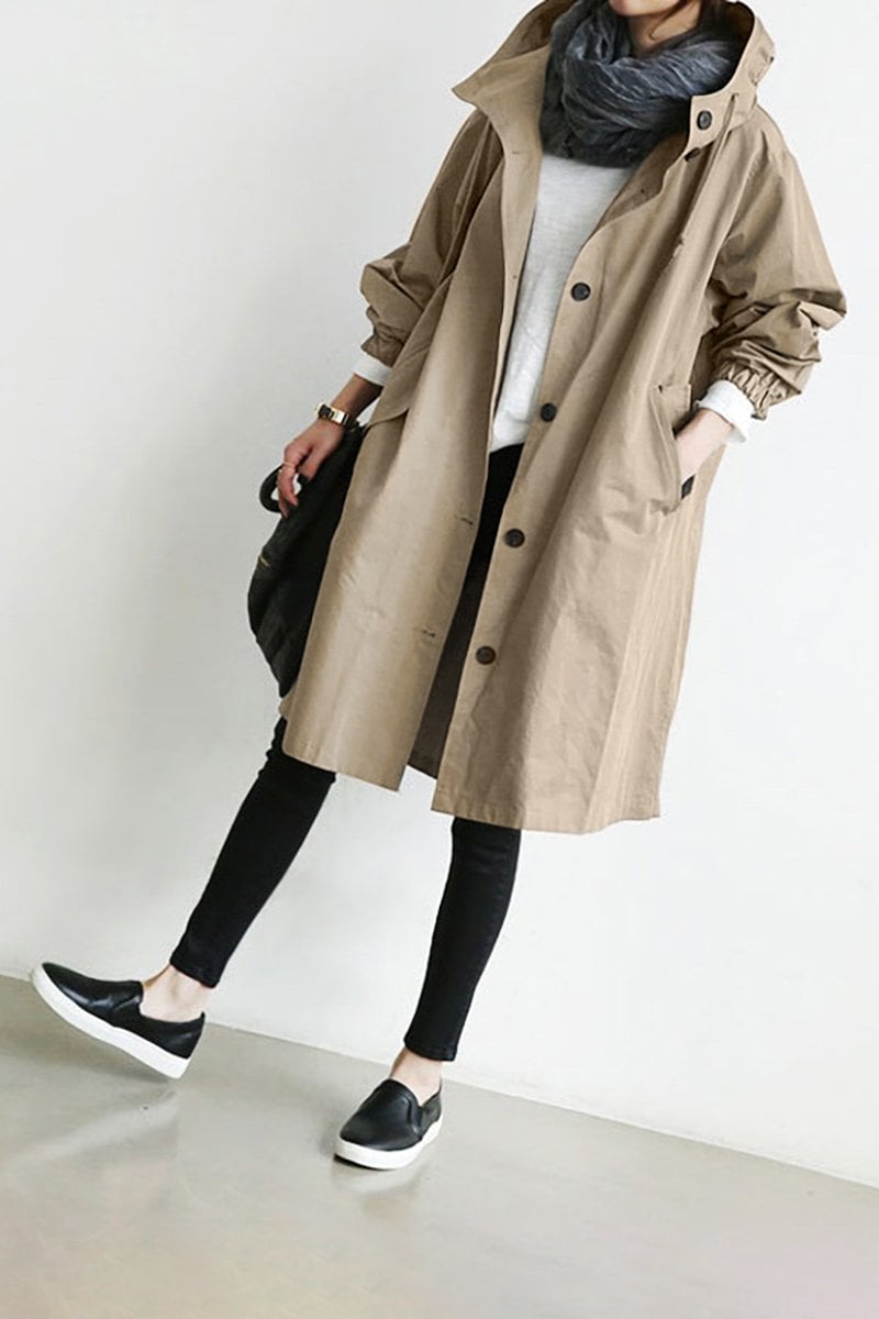 Liora | Bequemer und stylischer langer Kapuzenmantel 8