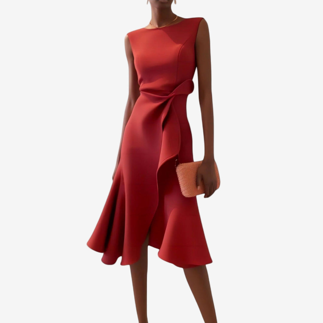Liora | Elegantes Asymmetrisches Midikleid für Besondere Anlässe 0