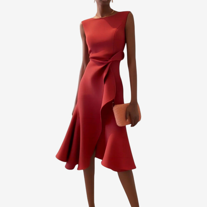 Liora | Elegantes Asymmetrisches Midikleid für Besondere Anlässe 0