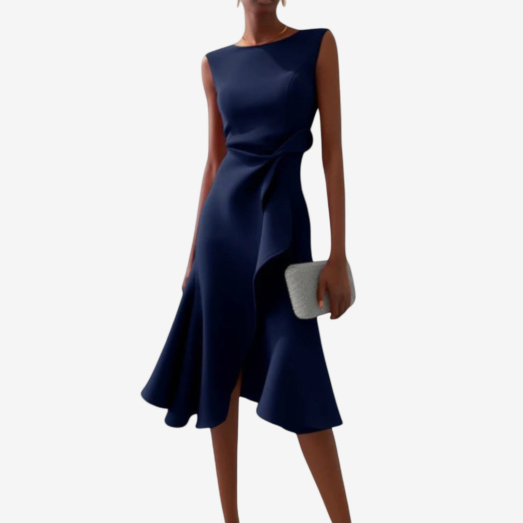 Liora | Elegantes Asymmetrisches Midikleid für Besondere Anlässe 2