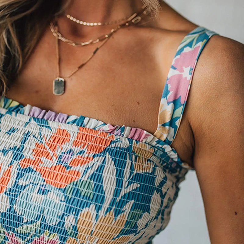 Liora | Elegantes Blumendruck Sommerkleid mit Verstellbaren Trägern 4