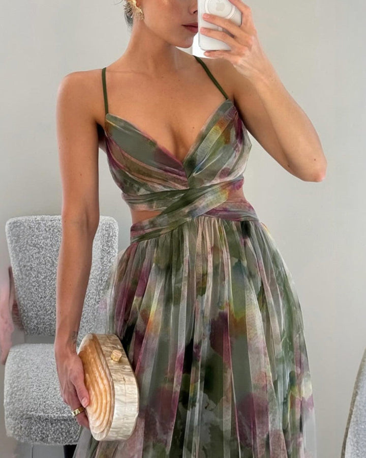 Liora | Elegantes Blumenprint Maxikleid mit Verstellbaren Trägern 7