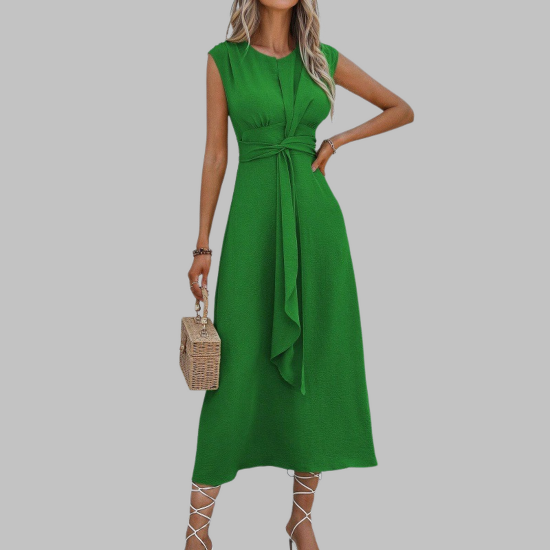 Liora | Elegantes Tailliertes Damenkleid – Fließend &amp; A-Linien Midi für Hochzeitsgast 0