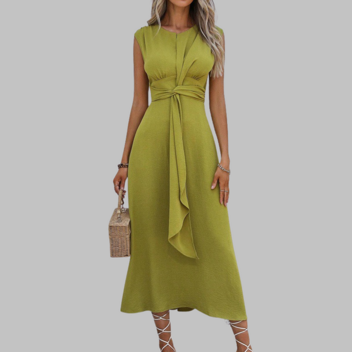 Liora | Elegantes Tailliertes Damenkleid – Fließend &amp; A-Linien Midi für Hochzeitsgast 1