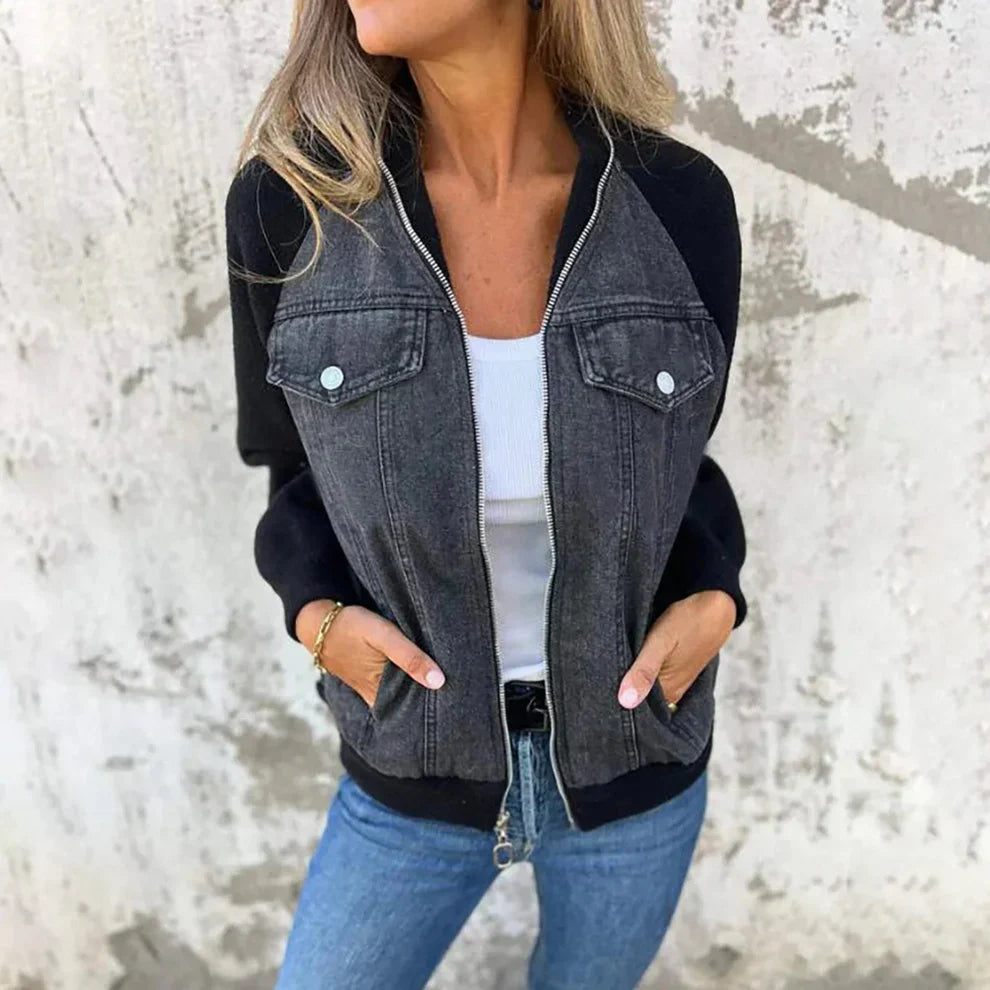 Liora | Warme Denim-Sherpa-Jacke für Damen 2