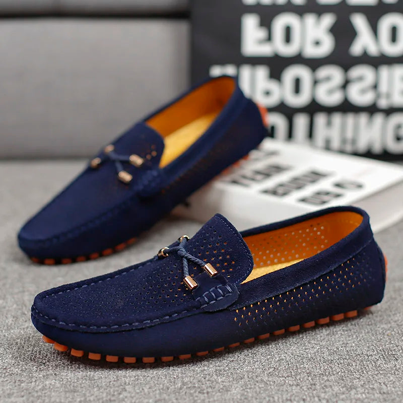 Lioran | Herren-Slipper aus perforiertem Leder 8