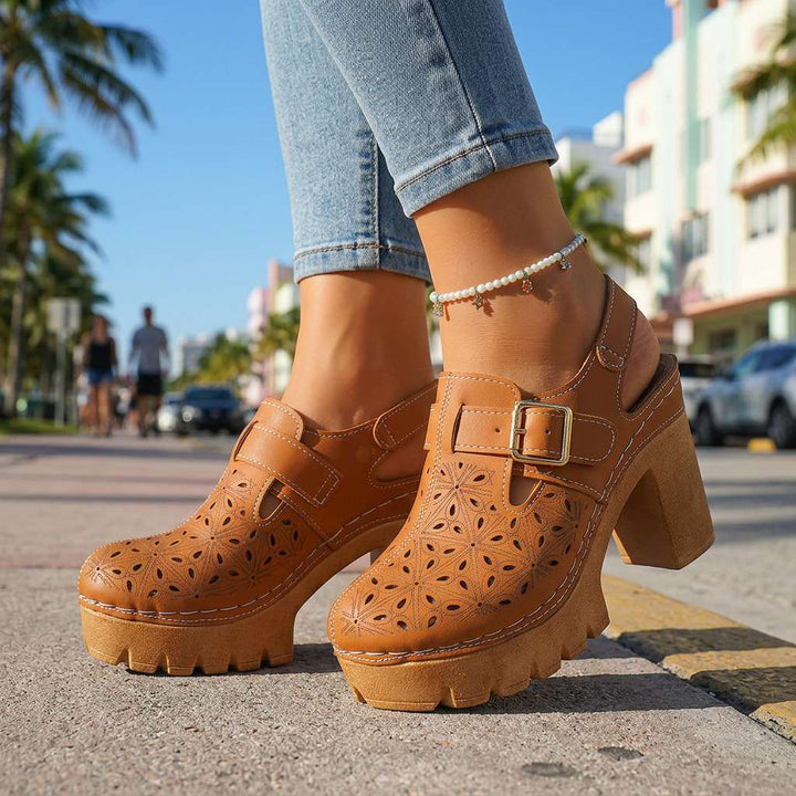 Lisa | Stilvolle und bequeme Plateau-Clogs mit Blockabsatz 1
