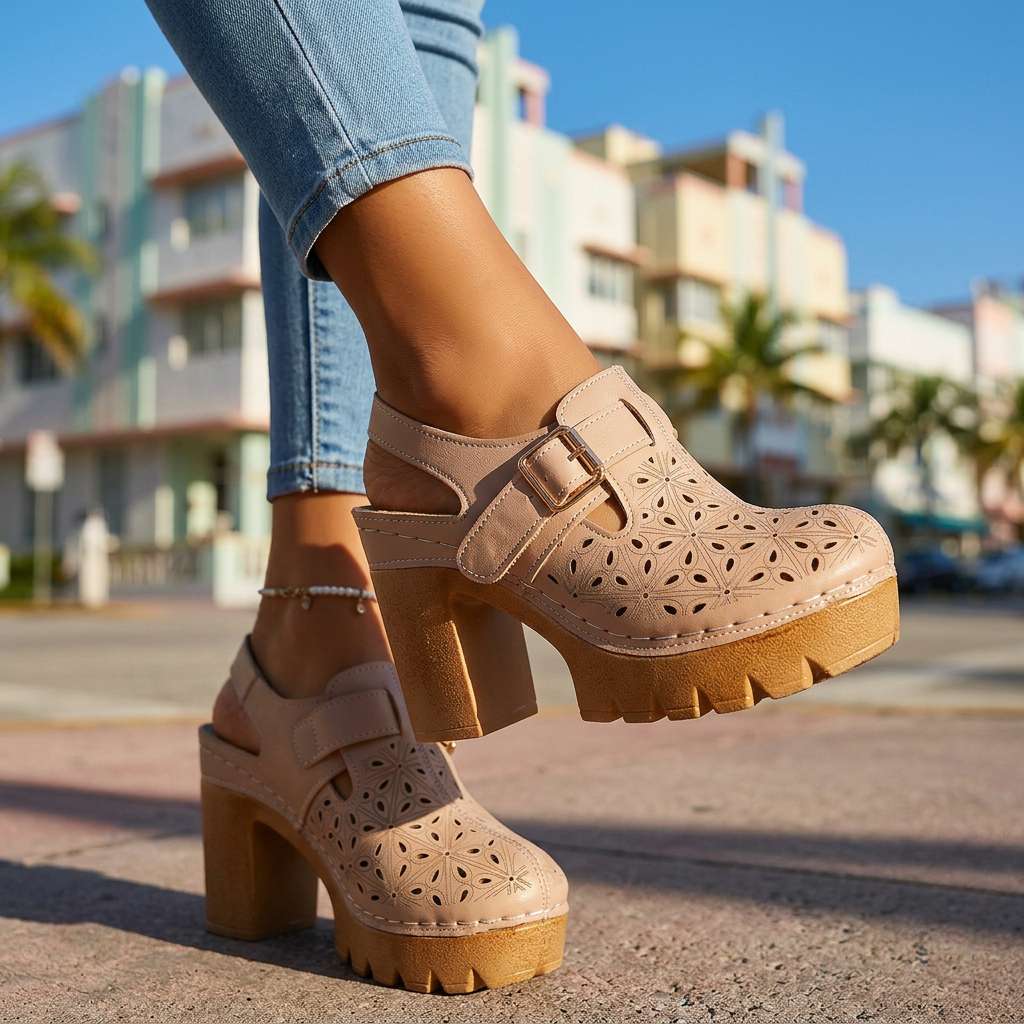 Lisa | Stilvolle und bequeme Plateau-Clogs mit Blockabsatz 5