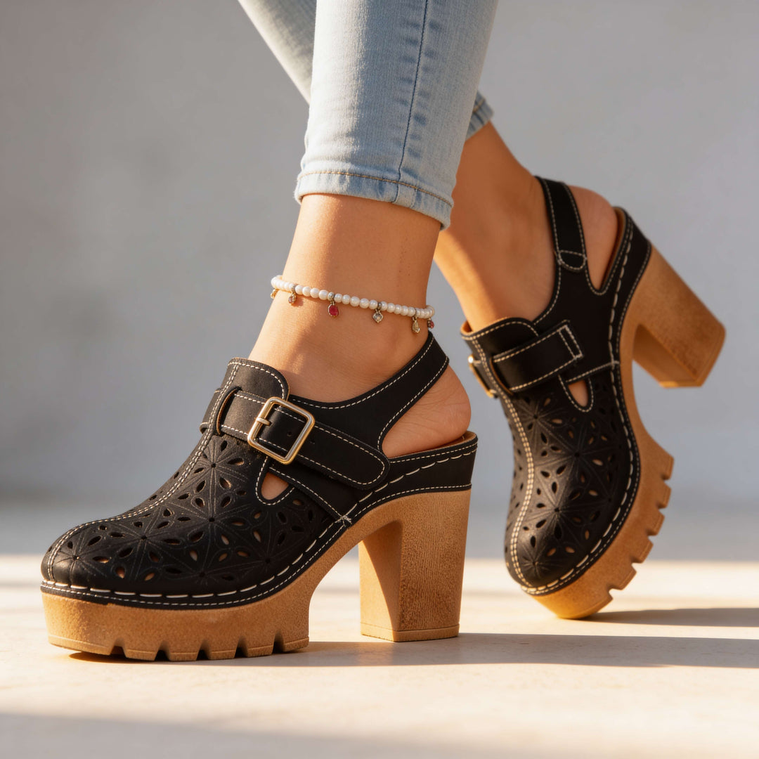 Lisa | Stilvolle und bequeme Plateau-Clogs mit Blockabsatz 6