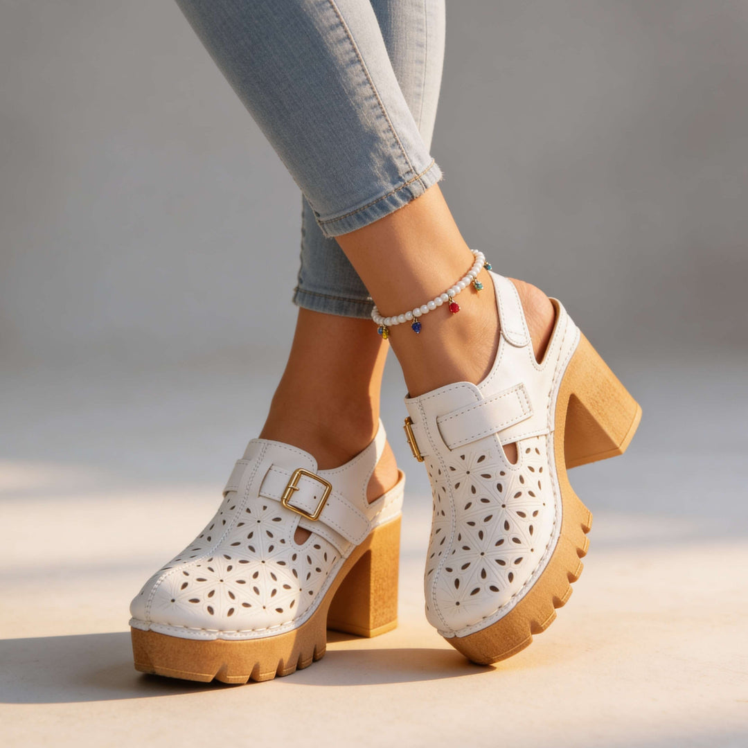 Lisa | Stilvolle und bequeme Plateau-Clogs mit Blockabsatz 8