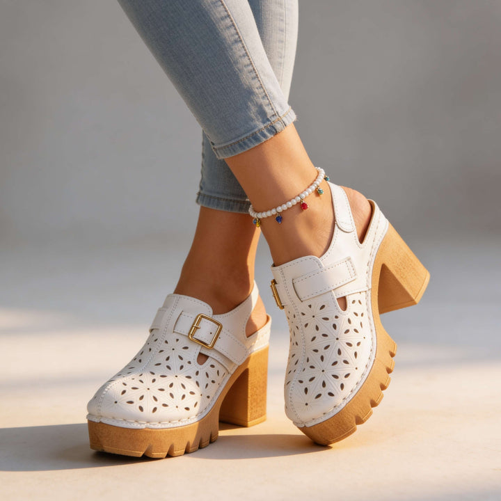 Lisa | Stilvolle und bequeme Plateau-Clogs mit Blockabsatz 8