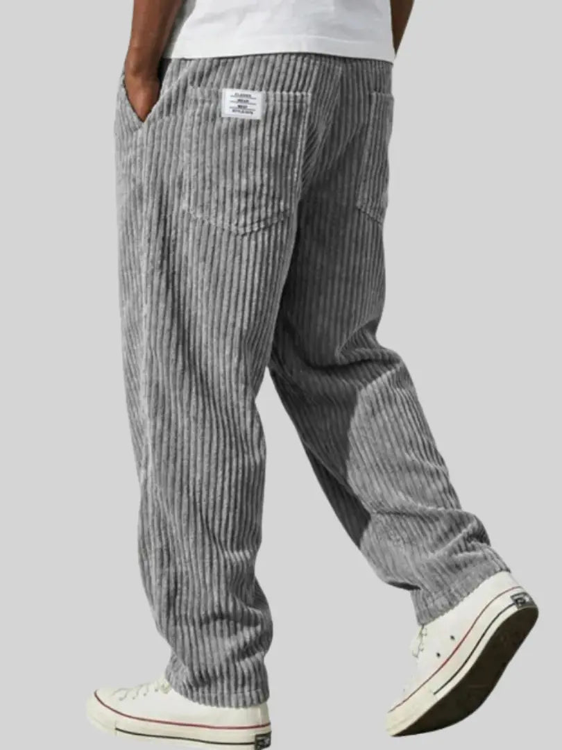 Livan | Elegante Lockere Cord Herrenhose mit Elastischem Bund 0