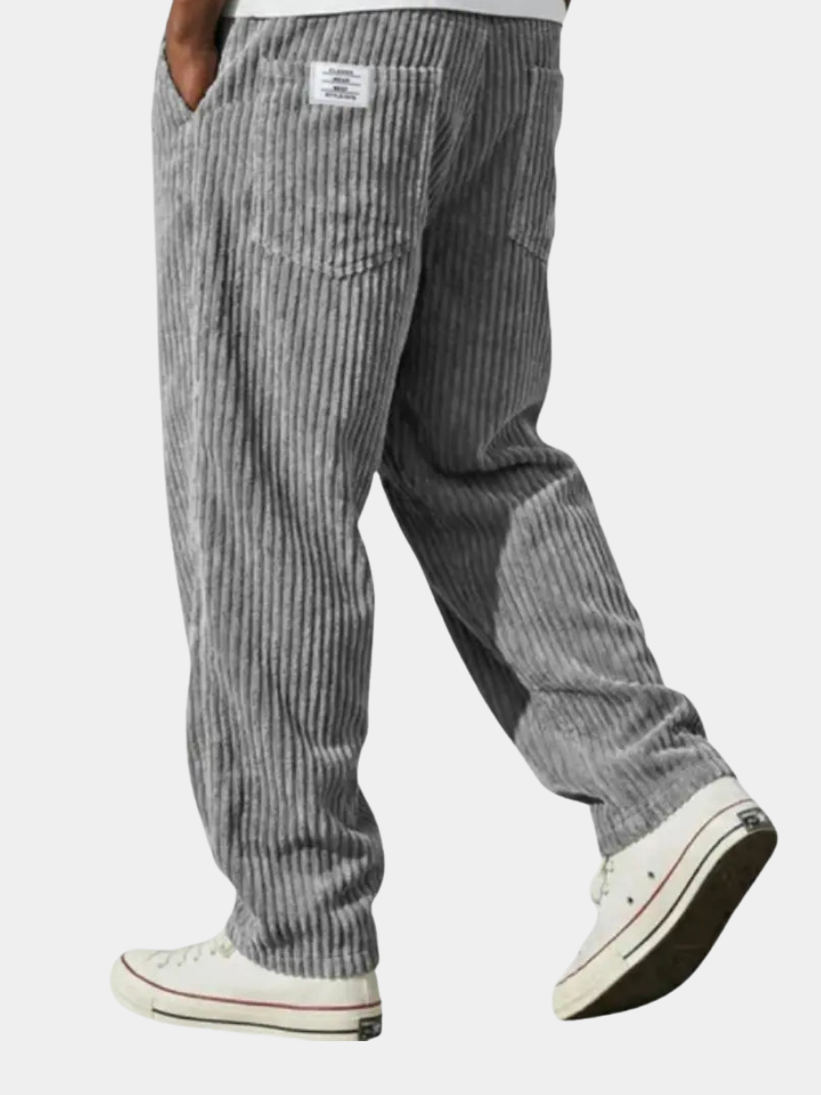 Livan | Elegante Lockere Cord Herrenhose mit Elastischem Bund 1