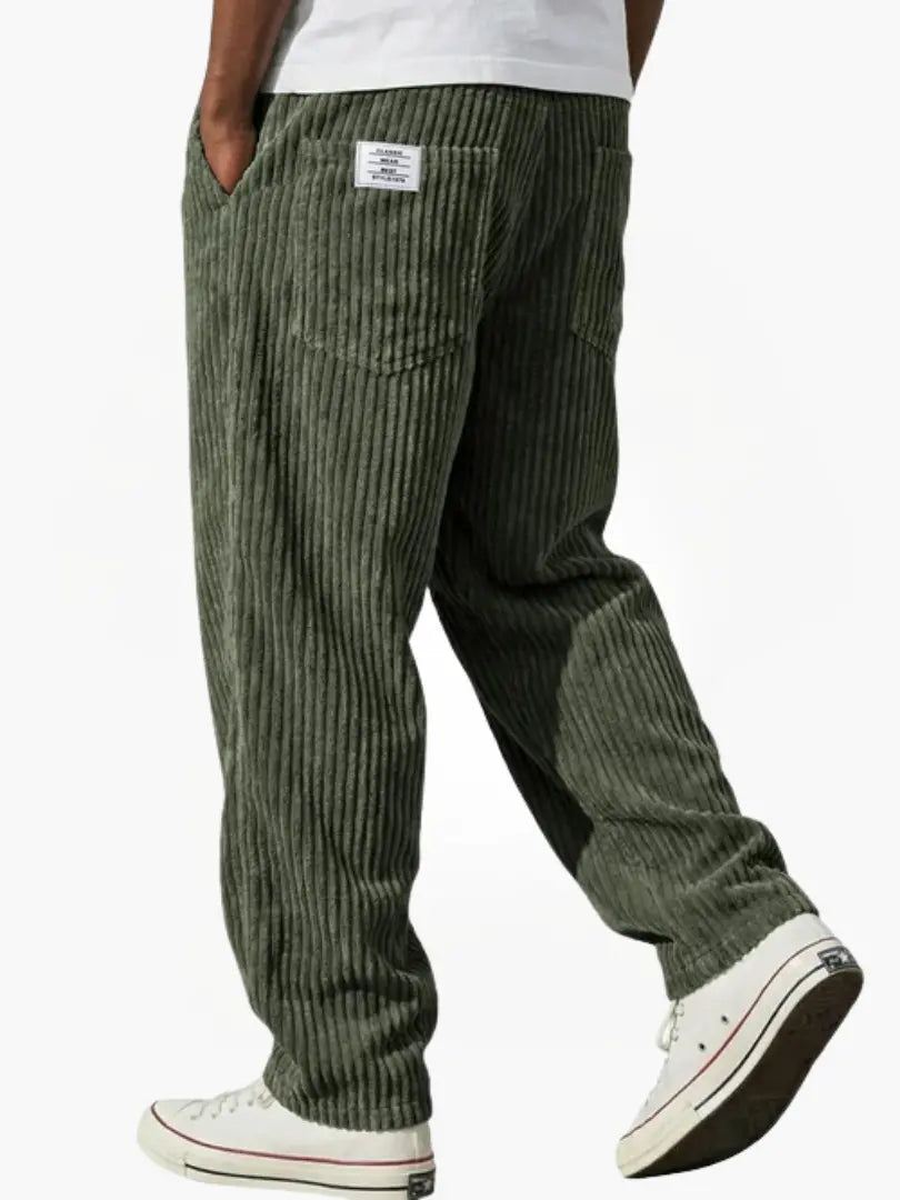 Livan | Elegante Lockere Cord Herrenhose mit Elastischem Bund 8