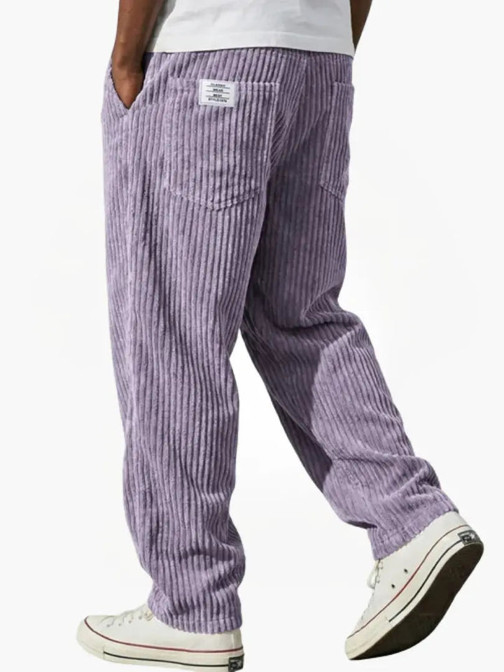 Livan | Elegante Lockere Cord Herrenhose mit Elastischem Bund 9